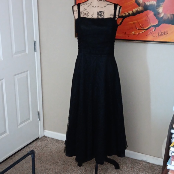 Jessica McClintock Vintage Polka Dot Retro Pinup Dress Size 12 - Picture 8 of 8